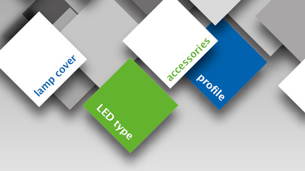 Modular system for configuration of individual LED luminaires